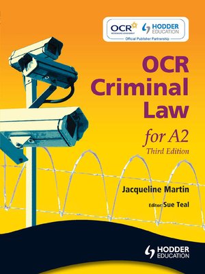 cover image of OCR Criminal Law for A2